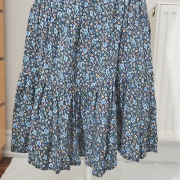 Forever 21 Low Back Ditsy Pleated dress-  Small - Picture 6 of 8